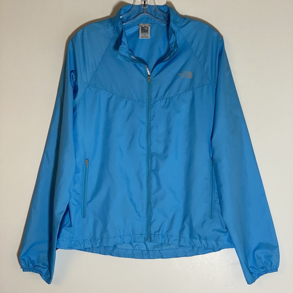 North Face Jacket Womens Large Blue Flight Series Full Zip Windbreaker Athletic
